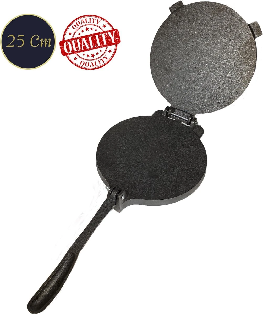 Chefs Cuisine Tortilla Pers - Roti Maker - Tortilla - Gietijzer - ⌀25 3 Chefs Cuisine Tortilla Pers - Roti Maker - Tortilla - Gietijzer - ⌀25