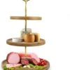 Nimma® Etagere - 3 Laags Serveertoren - Cake Stand - Taartstandaard - Fruitschaal - Bamboe Hout -KitchenAids Winkel 1006x1200