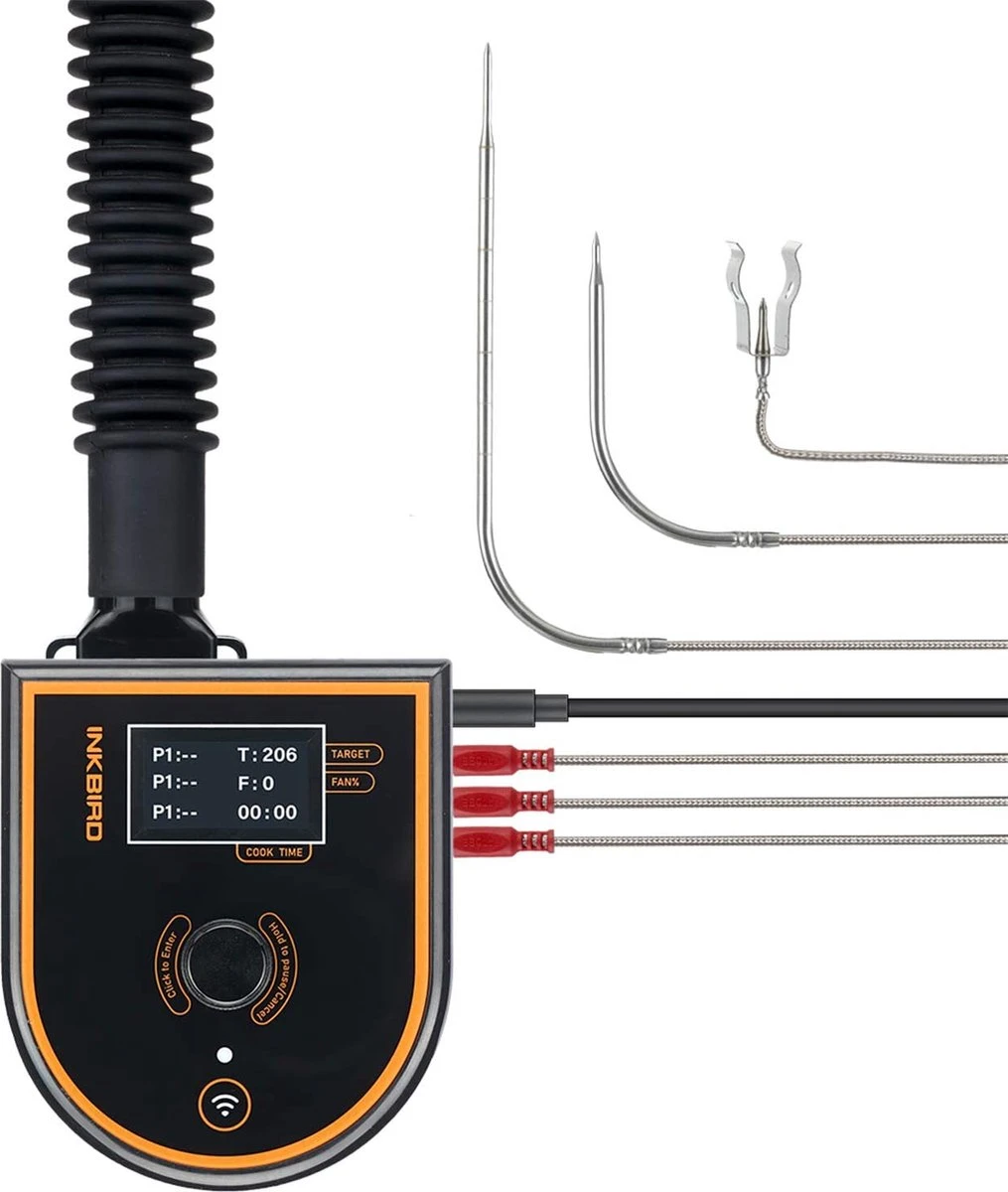 INKBIRD ISC-007BW EU Automatische Voedselthermometer Voor Big Green Egg, Kamado Joe, Meater, Weber, Primo, Vision Grill, Akorn Kamado, Smoker Controller EU 3 INKBIRD ISC-007BW EU Automatische Voedselthermometer Voor Big Green Egg, Kamado Joe, Meater, Weber, Primo, Vision Grill, Akorn Kamado, Smoker Controller EU