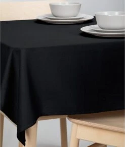 Merkloos Tafellaken-Tafelzeil - Dordogne 160cm Poly/katoen Zwart -KitchenAids Winkel 1018x1200 1