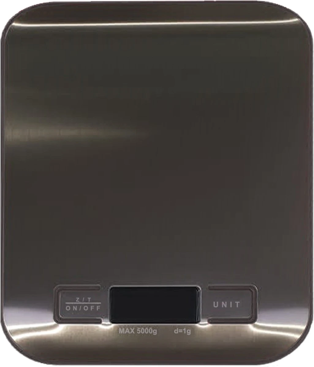 RiMa7 - Digitale Precisie Keukenweegschaal - Tot 5000 Gram (5kg) - RVS/Zwart 3 RiMa7 - Digitale Precisie Keukenweegschaal - Tot 5000 Gram (5kg) - RVS/Zwart