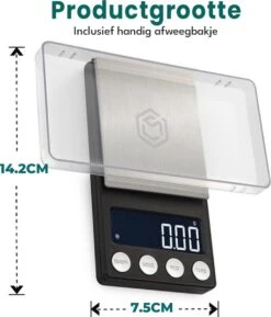 Ease Electronicz Digitale Mini Precisie Keukenweegschaal - 0,01 Tot 200 Gram - 14.2 X 7.5 Cm - Pocket Scale Op Batterij - Weegschaal Keuken -KitchenAids Winkel 1026x1200 1