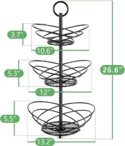 Fuegobird Fruitmand - Fruitmand Metaal - 3 Laags - Afneembaar - Zwart 18 Fuegobird Fruitmand - Fruitmand Metaal - 3 Laags - Afneembaar - Zwart -KitchenAids Winkel 1030x1200
