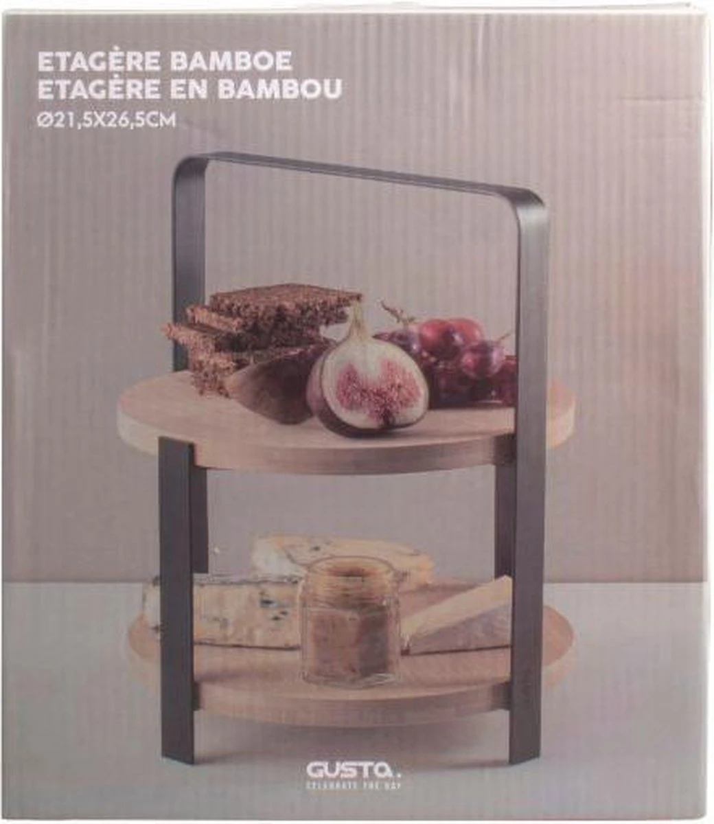 Gusta - Etagere - Serveertoren - 2 Laags - ø21,5x26,5cm 5 Gusta - Etagere - Serveertoren - 2 Laags - ø21,5x26,5cm - Afbeelding 3