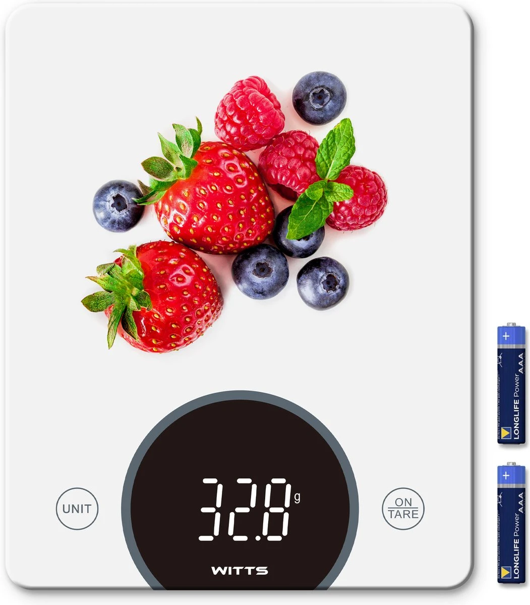 Witts Digitale Precisie Keuken Weegschaal – 1gr Tot 10 Kg – Tarra Functie – Elektrisch – Wit 3 Witts Digitale Precisie Keuken Weegschaal – 1gr Tot 10 Kg – Tarra Functie – Elektrisch – Wit