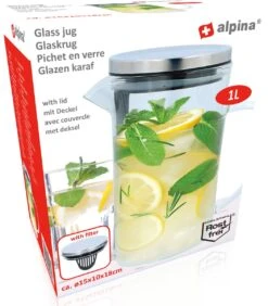 Alpina Karaf Met Deksel 1 Liter Glas/rvs Transparant/zilver 11 Alpina Karaf Met Deksel 1 Liter Glas/rvs Transparant/zilver -KitchenAids Winkel 1052x1200 1