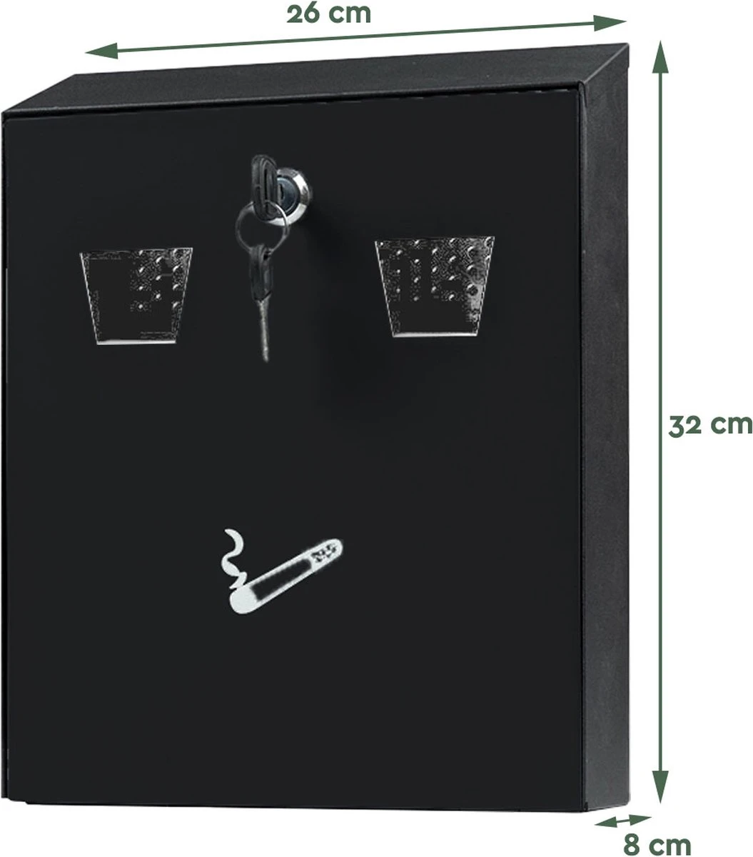 BRASQ Asbak Wandasbak Zwart AT100 10 BRASQ Asbak Wandasbak Zwart AT100 - Afbeelding 8