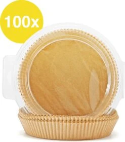 Vivid Green Airfryer Bakpapier - 100 Stuks - Wegwerpbakjes - Geschikt Voor Airfryer XL En XXL - 20 CM