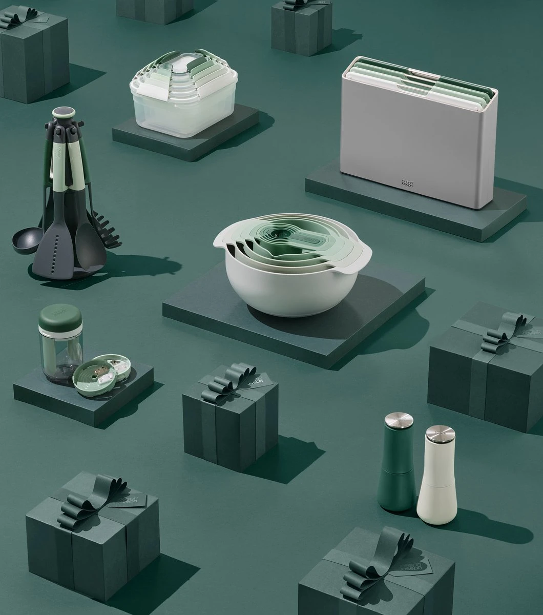 Schalenset Met Maatlepels, Groen, Set Van 9 Stuks - Joseph Joseph | Editions 12 Schalenset Met Maatlepels, Groen, Set Van 9 Stuks - Joseph Joseph | Editions - Afbeelding 10