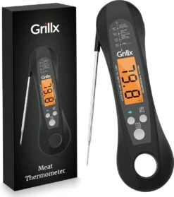 GrillX Vleesthermometer - BBQ Thermometer Digitaal - Keukenthermometer Draadloos - Kernthermometer - Voedselthermometer