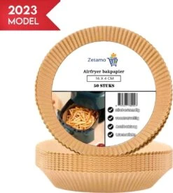 AirFryer Bakpapier - 50 Stuks - 16cm - Gratis Recepten E-book - Zetamo -KitchenAids Winkel 1075x1200 1