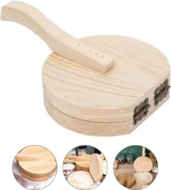 Tortilla Maker – Houten Noedel Pers - Burrito - Taco’s - Wrap - Dumplings - Taartbodem - Deeg - Eten - Hout