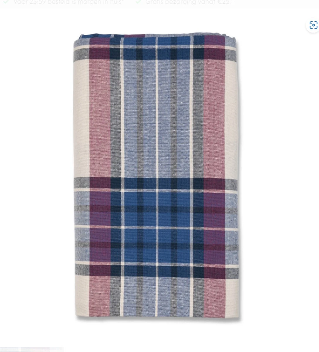 Tafelkleed - Ruit - Meerkleurig - 100% Organisch Katoen - 140x240 Cm 4 Tafelkleed - Ruit - Meerkleurig - 100% Organisch Katoen - 140x240 Cm - Afbeelding 2