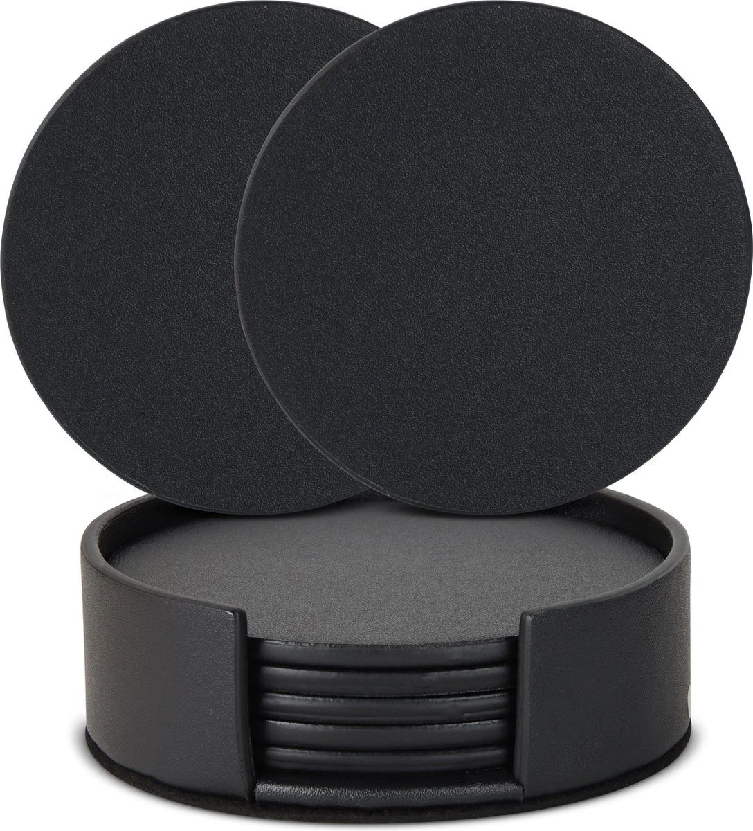 Castagnola Lederen Onderzetters Met Houder – Onderzetters Voor Glazen – Onderzetters Design – Onderzettersset – Drink Onderzetters – Leder – Leren Onderzetters – Set Van 6 – Zwart 3 Castagnola Lederen Onderzetters Met Houder – Onderzetters Voor Glazen – Onderzetters Design – Onderzettersset – Drink Onderzetters – Leder – Leren Onderzetters – Set Van 6 – Zwart