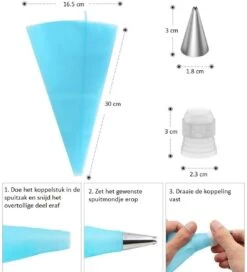 Luxe RVS Draaiplateau Set - 356 Delige Taart En Cake Decoratie Set - Taart Bakken Accessoires Set – Taartversiering -KitchenAids Winkel 1088x1200 4