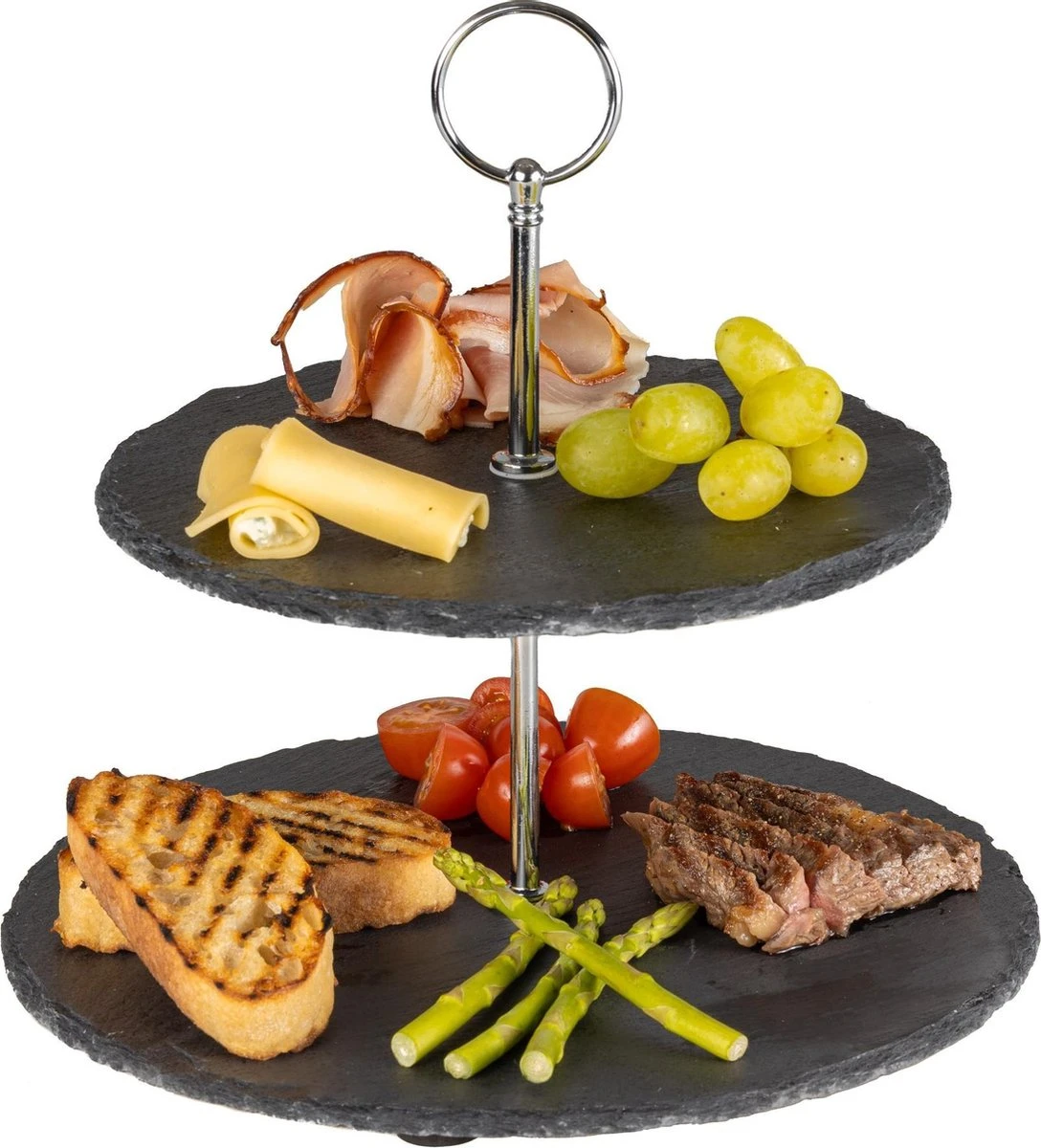 Sareva Etagere / Serveertoren - Leisteen - 2-Laags 3 Sareva Etagere / Serveertoren - Leisteen - 2-Laags