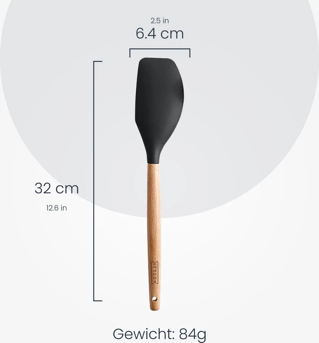 Hescom Siliconen Pannenlikker Met Anti-aanbaklaag - Keukengerei Met Ergonomisch Design - Hittebestendig - Vaatwasservriendelijk 4 Hescom Siliconen Pannenlikker Met Anti-aanbaklaag - Keukengerei Met Ergonomisch Design - Hittebestendig - Vaatwasservriendelijk - Afbeelding 2