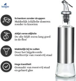 BooGoo® - RVS Oliefles Deluxe - Oliefles Met Schenktuit En Accessoires - Olijfolie Fles - Olie Fles Glas 12 BooGoo® - RVS Oliefles Deluxe - Oliefles Met Schenktuit En Accessoires - Olijfolie Fles - Olie Fles Glas -KitchenAids Winkel 1119x1200 4