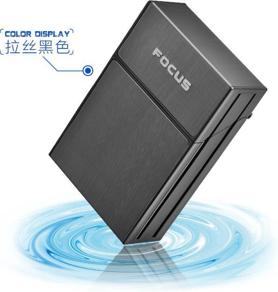 Sigarettenhouder-|Sigaretten Box - Sigaretten Doosje Zwart- Sigaretten Opbergdoosje - Sigaretten Doosje 20 Stuks | Sigaretten Doosje Metaal | Sigaretten Etui | FOCUS 3 Sigarettenhouder-|Sigaretten Box - Sigaretten Doosje Zwart- Sigaretten Opbergdoosje - Sigaretten Doosje 20 Stuks | Sigaretten Doosje Metaal | Sigaretten Etui | FOCUS