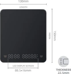 Imtex Koffie Weegschaal - Huishoudelijke Keukenweegschaal - Usb Rechargeable - Led Hidden Screen - Elektronische Weegschaal Met Hoge Temperatuurbestendige Timing - 0.1g Tot 3kg - Zwart -KitchenAids Winkel 1154x1200 1