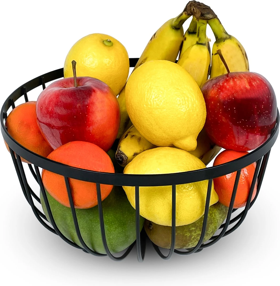 Merkloos Fruitschaal - Fruitmand - Metaal - Zwart 3 Merkloos Fruitschaal - Fruitmand - Metaal - Zwart