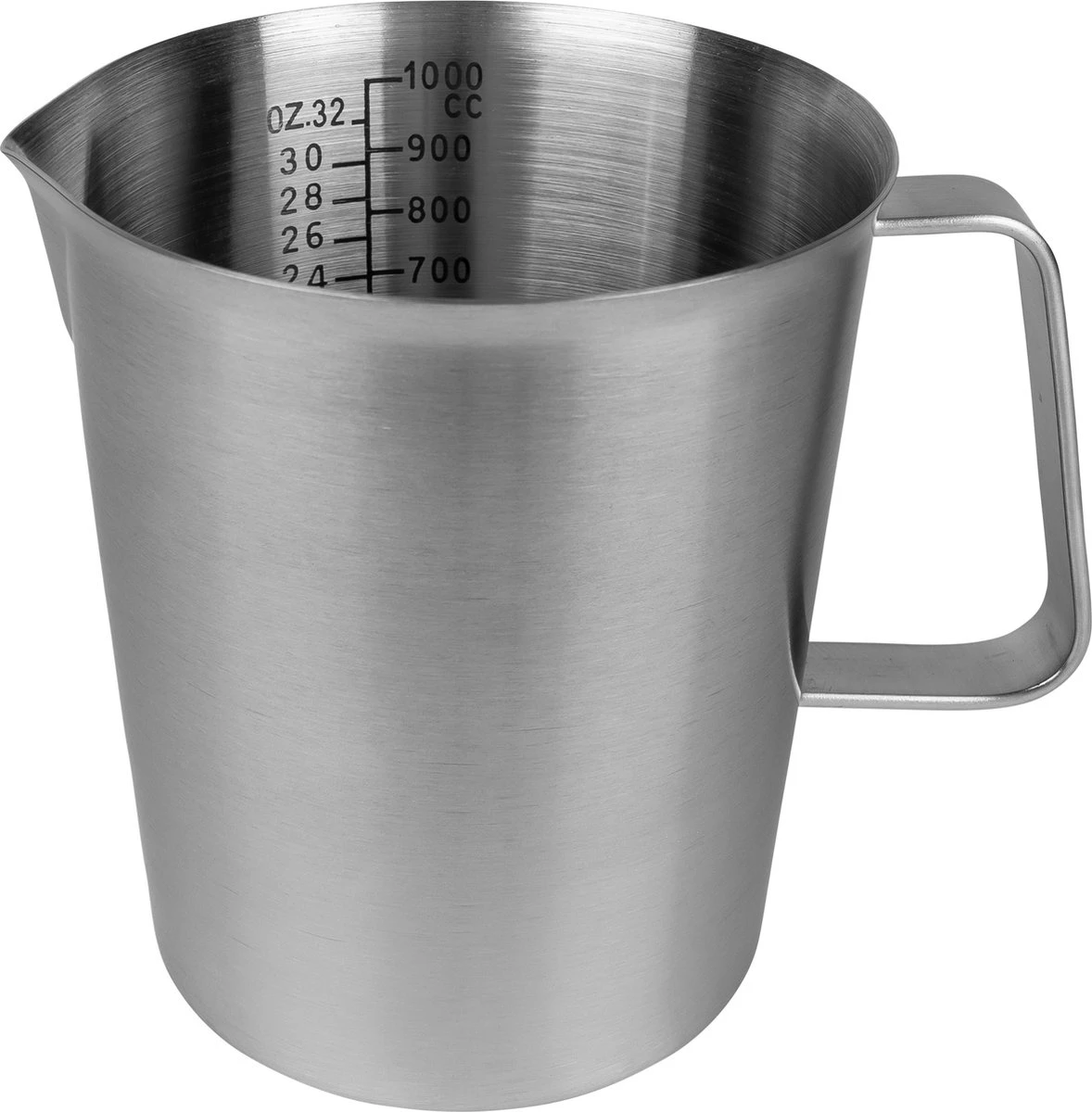 Krumble Maatbeker Met Schenktuit - Maatbekers - Meetbeker Voor Koken En Bakken - Maatkan - Kookgerei - Mengbeker - Blender Beker - RVS - 1 Liter - 12 X 15 X 13 Cm (Ixbxh) - Zilver 3 Krumble Maatbeker Met Schenktuit - Maatbekers - Meetbeker Voor Koken En Bakken - Maatkan - Kookgerei - Mengbeker - Blender Beker - RVS - 1 Liter - 12 X 15 X 13 Cm (Ixbxh) - Zilver