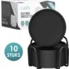 Siliconen Onderzetters Met Houder - 10 Stuks - Onderleggers Voor Glazen - Glasonderzetters Voor Op Tafel - Coasters - Zwart - Rond -KitchenAids Winkel 1185x1200 1