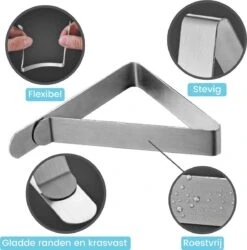 Promida 10 Tafelkleedklemmen – Stevige Tafelklemmen Voor Tafellaken - Tafelkleed Gewichtjes – RVS -KitchenAids Winkel 1186x1200 5