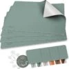 Sølmo I Designer Placemat Van PU-Leer, Hittebestendig In Twee Kleuren I 4 Afveegbare Placemats Met Onderzetter, Leren Placemat, Placemat Leer, Placemat Kids (Petrol/Grijs) -KitchenAids Winkel 1187x1200 1