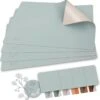 Sølmo I Designer Placemat PU Leather, Hittebestendig Twee Kleuren I 4st Placemat Afveegbaar Met Onderzetter, Placemat Leer, Placemat Leer, Placemat Kinderen (Hemelsblauw/Zilver) -KitchenAids Winkel 1189x1200 1