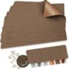 Sølmo I Designer Placemat PU Leather, Hittebestendig Twee Kleuren I 4st Placemat Wipeable With Coaster, Placemat Leather, Place Mat, Placemat Leather, Placemat Kids (Brown/Gold) 1 Sølmo I Designer Placemat PU Leather, Hittebestendig Twee Kleuren I 4st Placemat Wipeable With Coaster, Placemat Leather, Place Mat, Placemat Leather, Placemat Kids (Brown/Gold) -KitchenAids Winkel 1190x1200 5