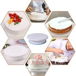 Taartplateau - Draaibaar Taartplateau Anti-slip - Draaiplateau Taart –Turntable Cake - Taartplateau - Draaitafel -KitchenAids Winkel 1191x1200 4