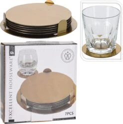 Excellent Houseware Onderzetters - 6 Stuks - Goud - RVS - Rond D8,5 Cm 9 Excellent Houseware Onderzetters - 6 Stuks - Goud - RVS - Rond D8,5 Cm -KitchenAids Winkel 1192x1200