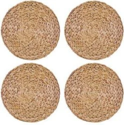Placemats, Rond, Set Van 4 Stuks, Waterhyacint - Creative Tops