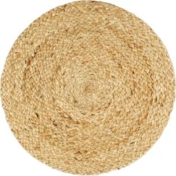 VidaXL Placemats 6 St Rond 38 Cm Jute Natuurlijk
