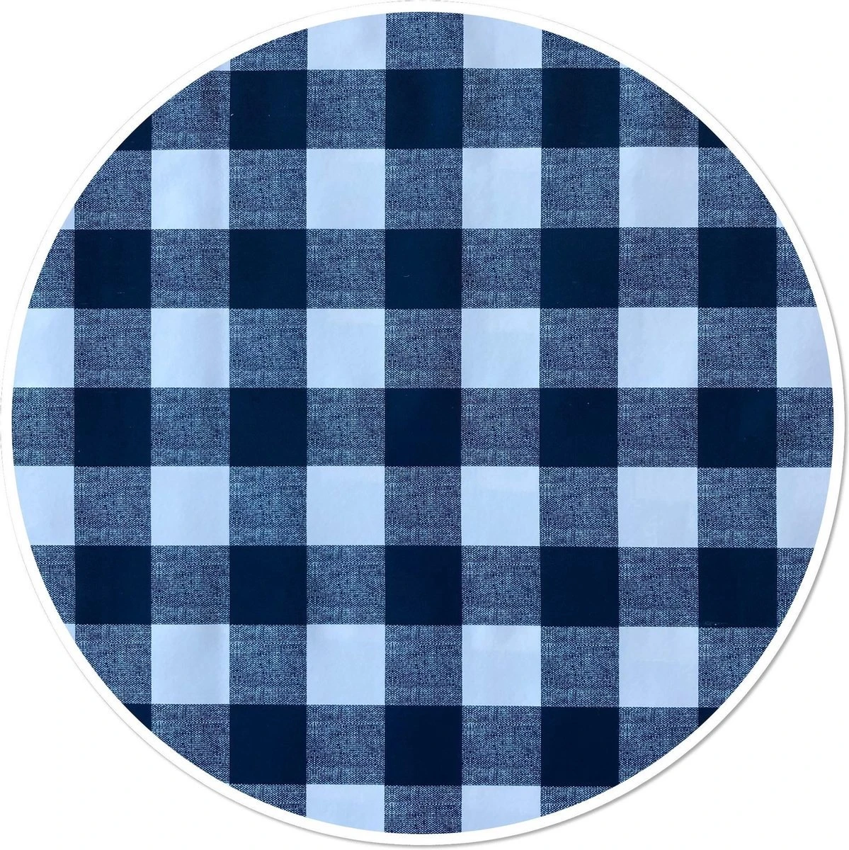 Tafelzeil Rond Ruit Blauw - 160cm 4 Tafelzeil Rond Ruit Blauw - 160cm - Afbeelding 2
