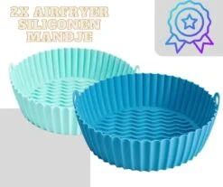 ElMaach Siliconen Bakje Geschikt Voor Airfryer ⌀ 20 - Bakpapier Alternatief - Accesoires - Bakvorm - Bakjes - XXL - Incl. E-Book -KitchenAids Winkel 1200x1005 3