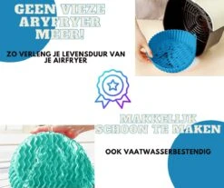 ElMaach Siliconen Bakje Geschikt Voor Airfryer ⌀ 20 - Bakpapier Alternatief - Accesoires - Bakvorm - Bakjes - XXL - Incl. E-Book -KitchenAids Winkel 1200x1005 4
