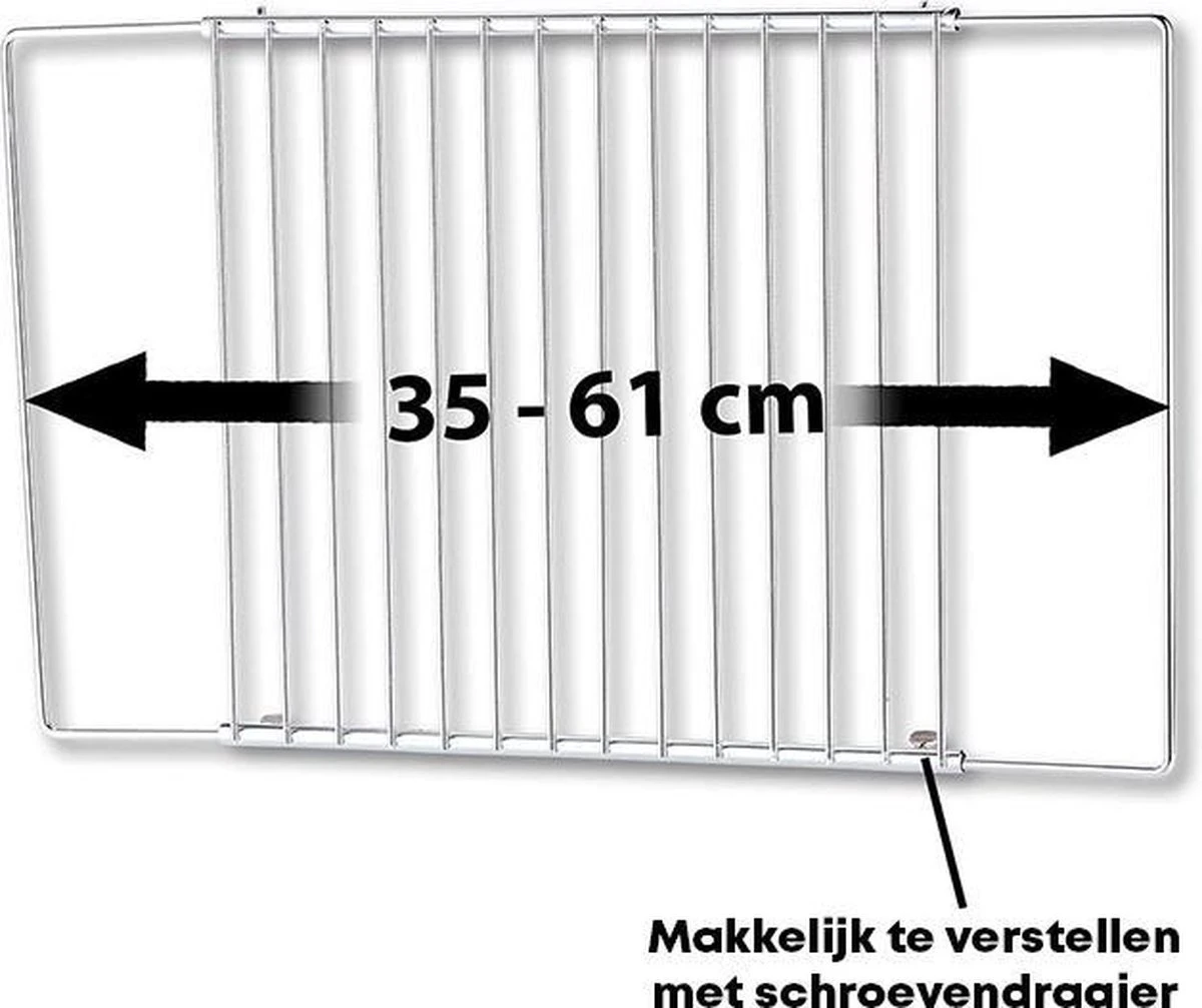 YUGN Oven Pakket – Universeel Rooster En Bakplaat Enorm Verstelbaar – Recept Voor Maken Van Heerlijke Gerechten - Met Gratis E-Book En Bakkwast -3 X 33 X 37-52 Cm 13 YUGN Oven Pakket – Universeel Rooster En Bakplaat Enorm Verstelbaar – Recept Voor Maken Van Heerlijke Gerechten - Met Gratis E-Book En Bakkwast -3 X 33 X 37-52 Cm - Afbeelding 11