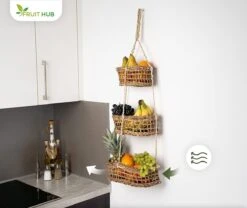 FRUIT HUB - Hangende Fruitmand - Wandplank - 100% Natuurlijk. Fruitmand Muur, Fruitopslag, Hangende Hangende Mand Keuken 6 FRUIT HUB - Hangende Fruitmand - Wandplank - 100% Natuurlijk. Fruitmand Muur, Fruitopslag, Hangende Hangende Mand Keuken -KitchenAids Winkel 1200x1011 2