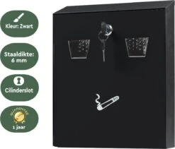 BRASQ Asbak Wandasbak Zwart AT100 15 BRASQ Asbak Wandasbak Zwart AT100 -KitchenAids Winkel 1200x1026 2