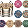 Onderzetters - Set Van 6 - Rond - Onderzetters Voor Glazen - Bohemian - Oosterse - Mandala Design - Coasters - Moederdag Cadeau -KitchenAids Winkel 1200x1033