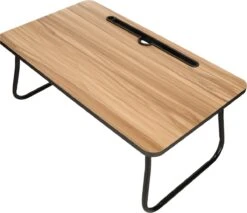 Dienblad - Uitklapbare Pootjes - Zwart Metaal - Ontbijt Op Bed - MDF - 52x30x22 Cm -KitchenAids Winkel 1200x1035 3