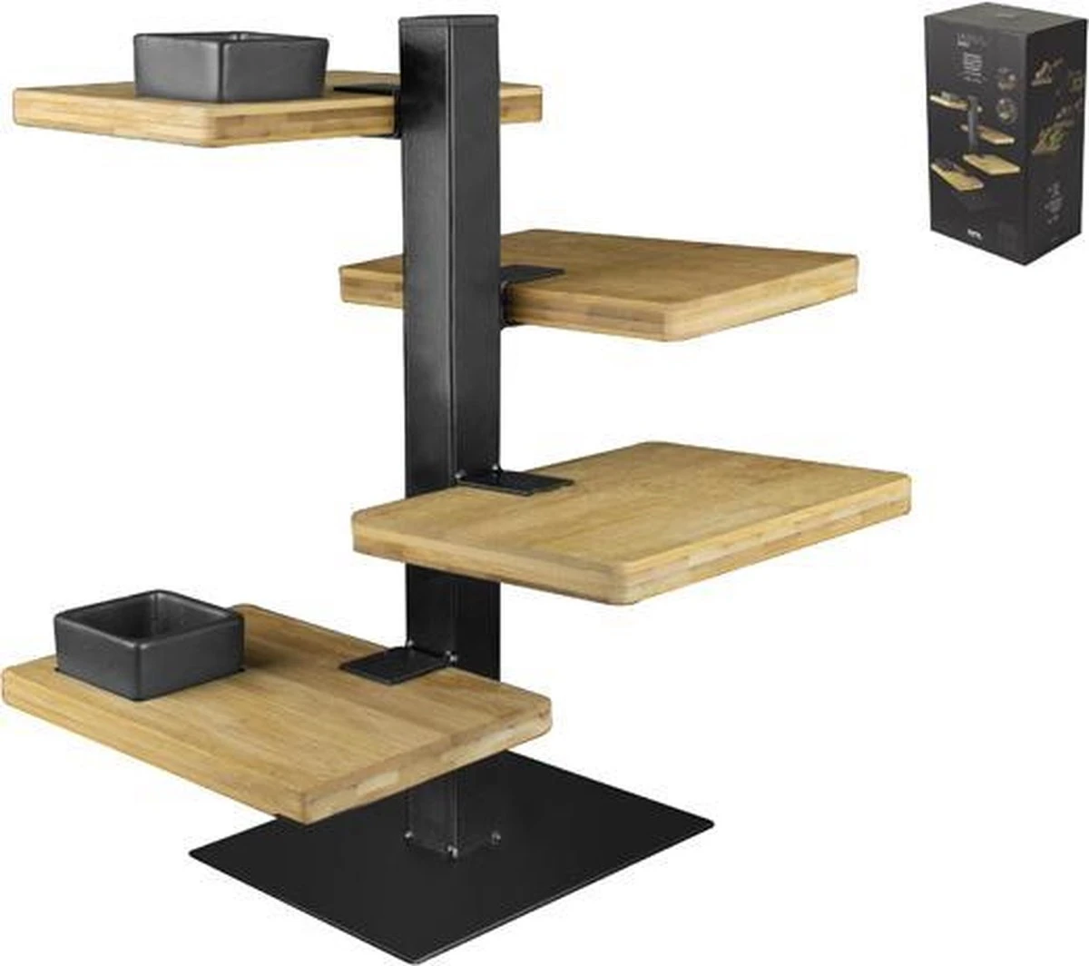 Gusta Serveertoren - 4 Bamboe Planken 3 Gusta Serveertoren - 4 Bamboe Planken