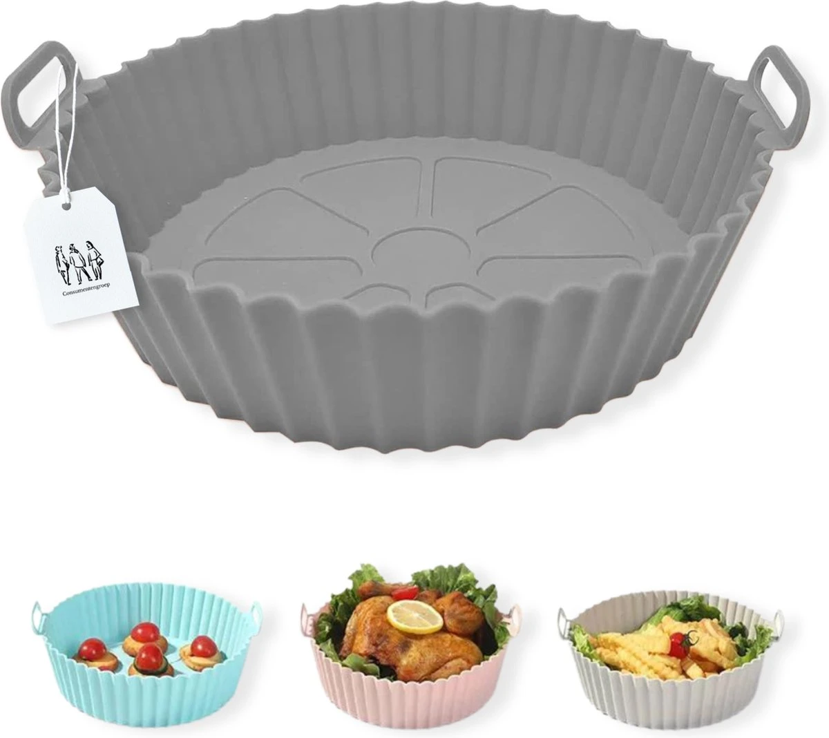 Consumentengroep Airfryer - Bakpapier - Airfryer Accesoires - Siliconen Bakje 3 Consumentengroep Airfryer - Bakpapier - Airfryer Accesoires - Siliconen Bakje