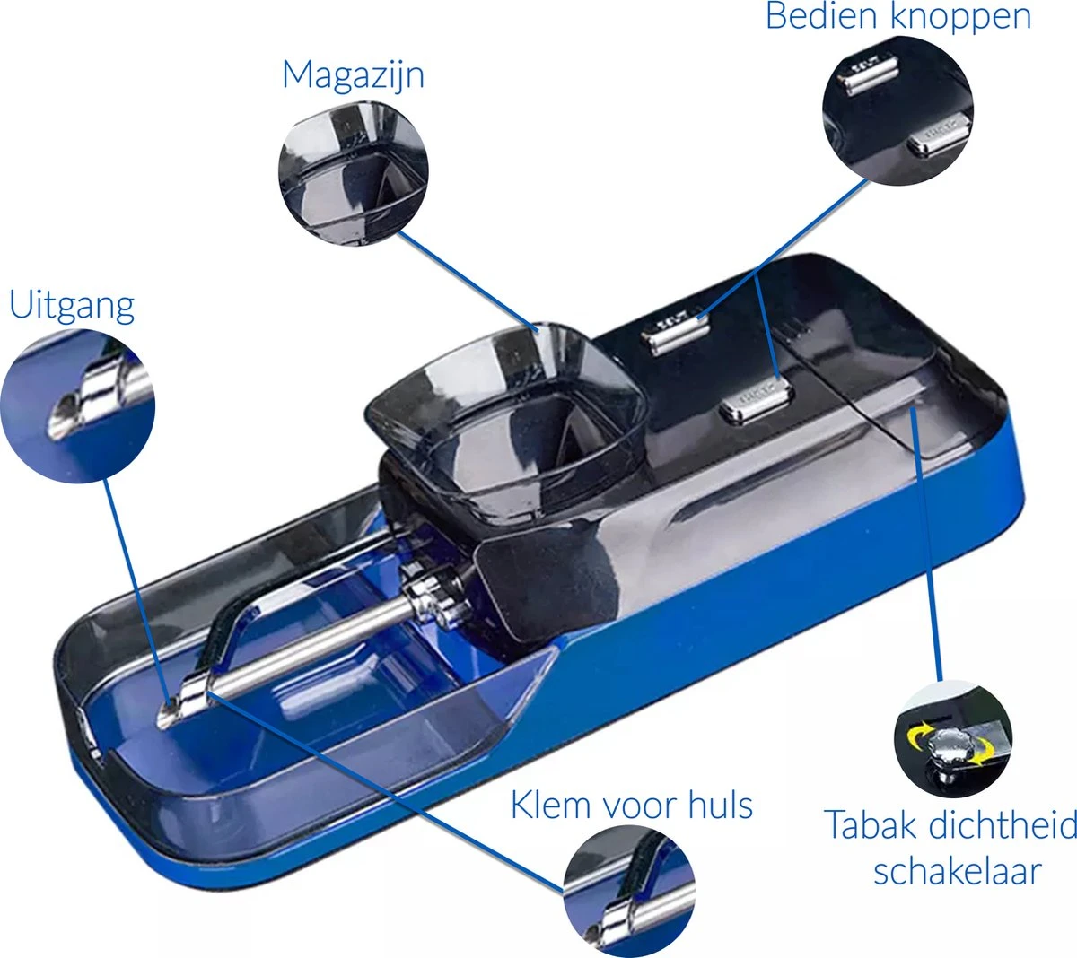 BrinQ Goods Elektrische Sigarettenmaker Premium - Nieuw Model - Sigaretten Maker Elektrisch - Automatische Sigarettenmaker - Elektrische Sigarettenmachine 7 BrinQ Goods Elektrische Sigarettenmaker Premium - Nieuw Model - Sigaretten Maker Elektrisch - Automatische Sigarettenmaker - Elektrische Sigarettenmachine - Afbeelding 5