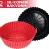 VAIVE Siliconen Bakje Geschikt Voor Airfryer ⌀ 20 - Bakpapier Alternatief - Accesoires - Bakvorm - Bakjes - XXL