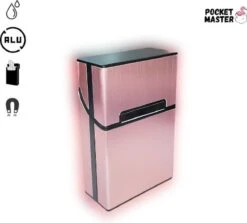 PocketMaster® Sigaretten Doosje - Rose- Aluminium - Sigaretten Houder/Hoesje - Weerbestendig - Stevig En Luxe Opbergdoosje