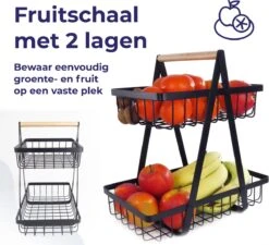 Fruitschaal Etagere 2 Lagen Voor Keuken - Large - 30x18x32 - Fruitmand Zwart Metaal - Keuken Organizer - Industrieel 10 Fruitschaal Etagere 2 Lagen Voor Keuken - Large - 30x18x32 - Fruitmand Zwart Metaal - Keuken Organizer - Industrieel -KitchenAids Winkel 1200x1091 5