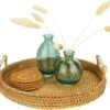 QUVIO Dienblad Met Handvaten - Schaal - Decoratieve Dienbladen - Presenteerblad - Sierschaal - Serveerschaal - Woonaccessoires - Rond - Diameter Van 28 Cm - Rotan - Lichtbruin -KitchenAids Winkel 1200x1097 2
